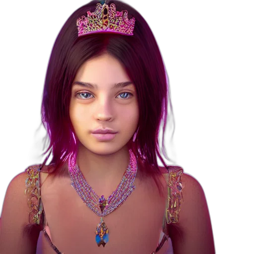 jewelry, crown, face, fantasy art transparent PNG cut-out