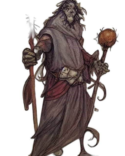 staff, creature, concept art, fantasy art transparent PNG cut-out