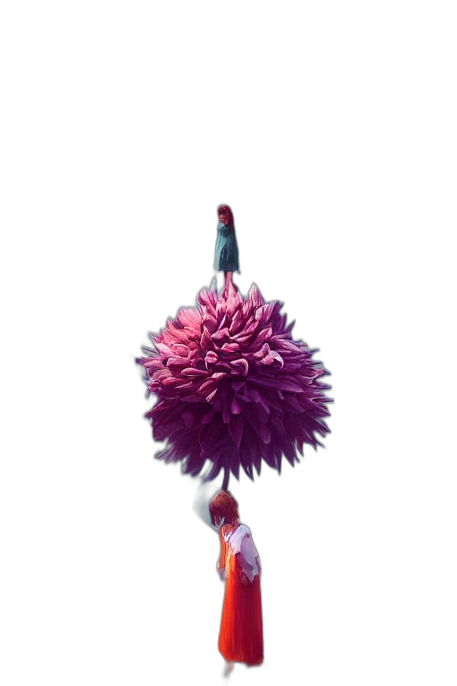 umbrella, flower, staff, hair transparent PNG cut-out