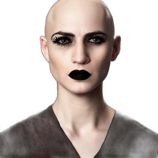 face, mask, hair, creature transparent PNG cut-out