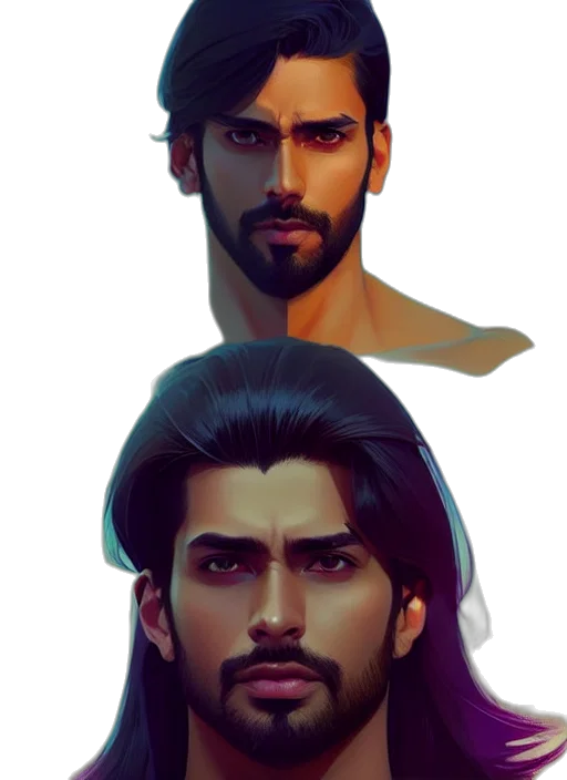 face, hair, concept art, fantasy art transparent PNG cut-out