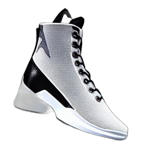 shoes, 3d render, photorealistic, monochrome transparent PNG cut-out