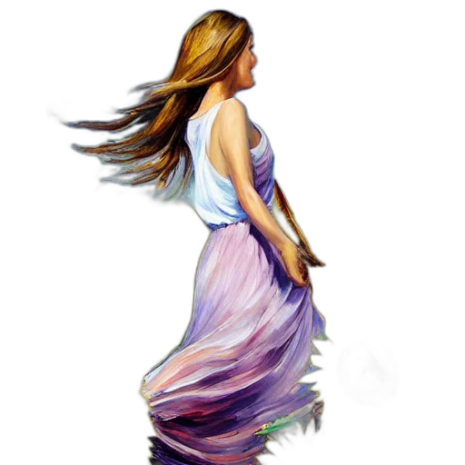dress, oil painting, photorealistic, watercolor transparent PNG cut-out