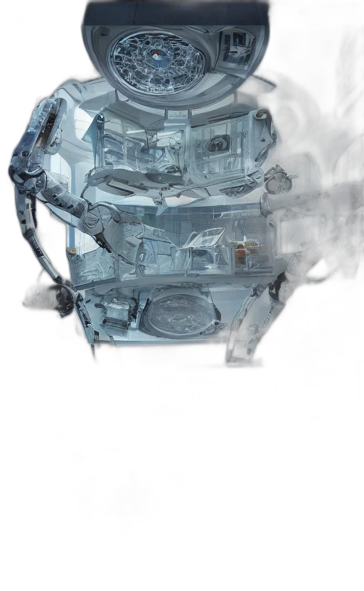 robot, mask, face, crown transparent PNG cut-out