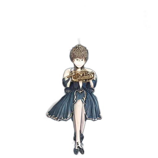 dress, crown, sword, staff transparent PNG cut-out
