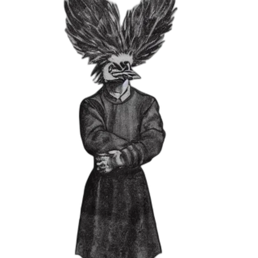 mask, staff, jacket, hair transparent PNG cut-out