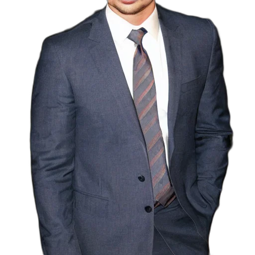 jacket, staff, face, photorealistic transparent PNG cut-out