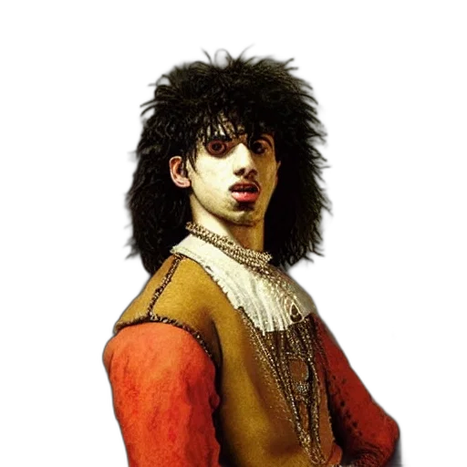 hair, staff, jacket, crown transparent PNG cut-out