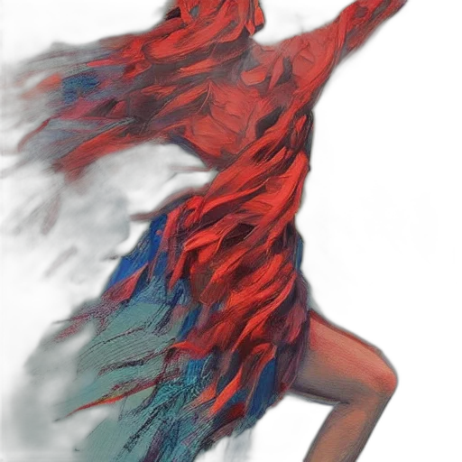 hair, dress, creature, mask transparent PNG cut-out