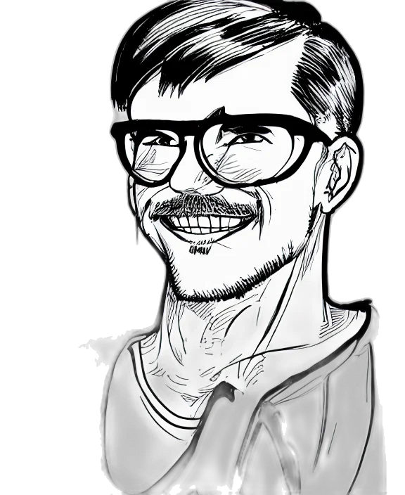 face, cartoon, comic book art, pencil sketch transparent PNG cut-out