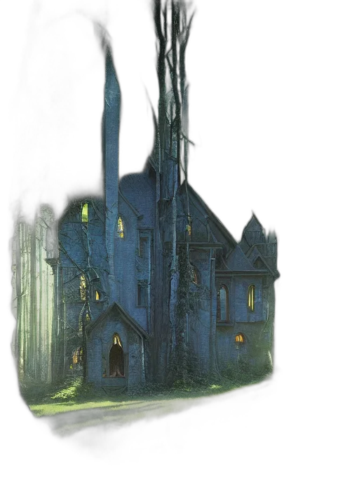 building, concept art, fantasy art, watercolor transparent PNG cut-out
