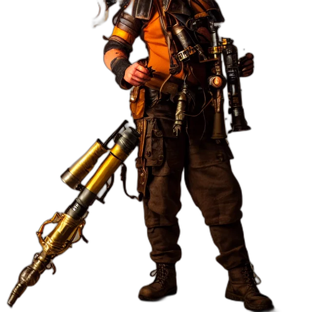staff, weapon, concept art, cyberpunk transparent PNG cut-out