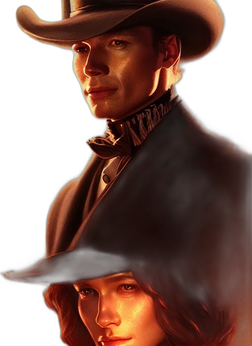 hat, face, concept art, comic book art transparent PNG cut-out