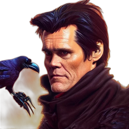 face, jacket, concept art, photorealistic transparent PNG cut-out