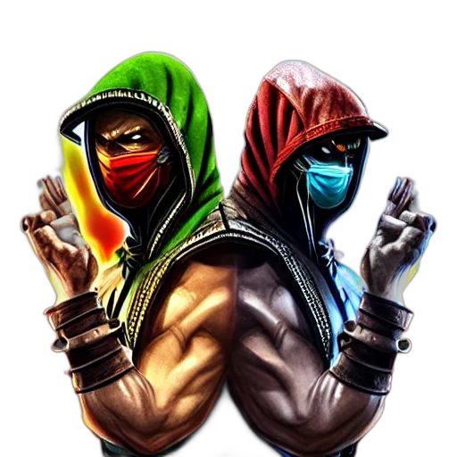mask, concept art, 3d render, comic book art transparent PNG cut-out