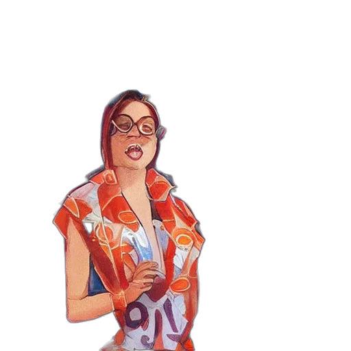 dress, jacket, face, pixel art transparent PNG cut-out