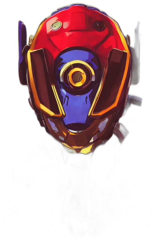 robot, mask, face, crown transparent PNG cut-out