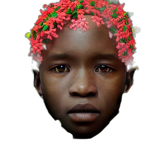 face, crown, flower, mask transparent PNG cut-out