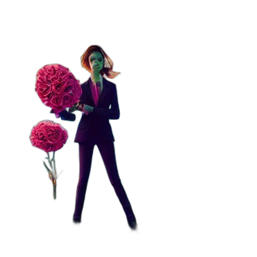 staff, flower, umbrella, jacket transparent PNG cut-out