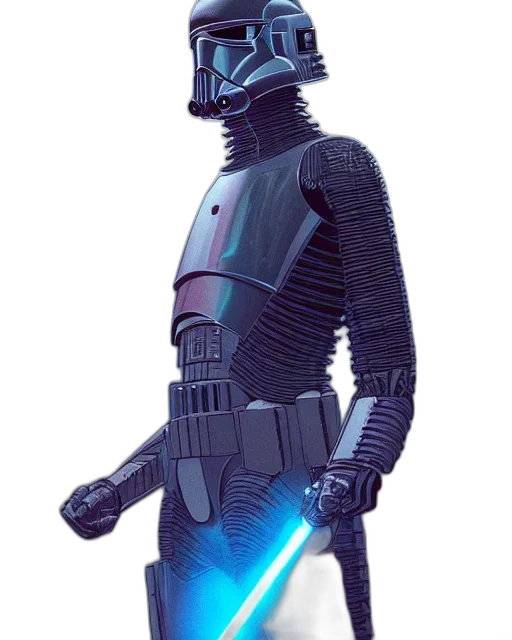 robot, staff, jacket, weapon transparent PNG cut-out
