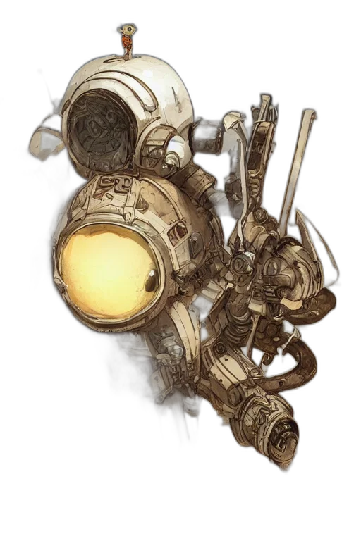 robot, weapon, mask, staff transparent PNG cut-out