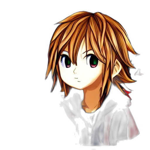 staff, face, anime, pixel art transparent PNG cut-out