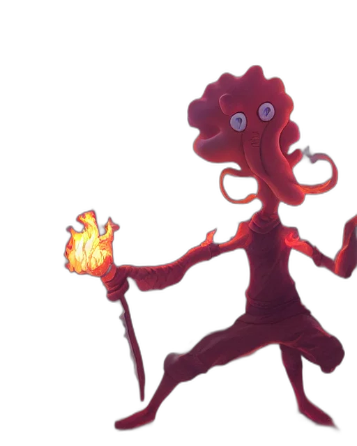 staff, creature, mask, concept art transparent PNG cut-out