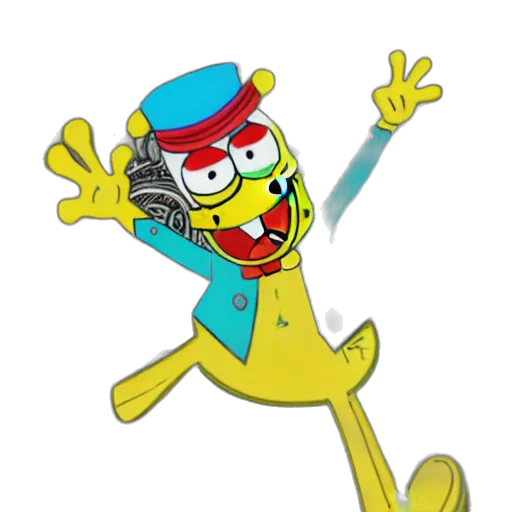 hat, staff, robot, creature transparent PNG cut-out