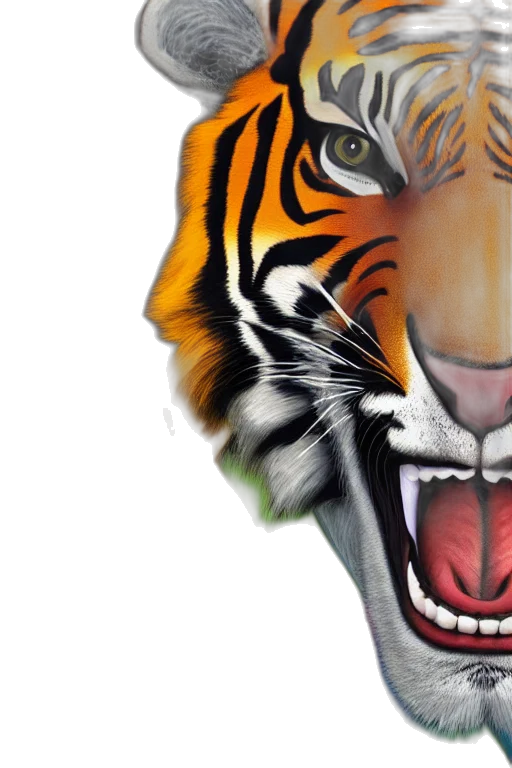 animal, photorealistic, 3d render, oil painting transparent PNG cut-out