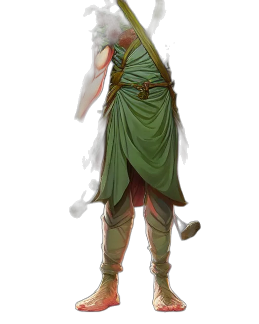 staff, dragon, sword, dress transparent PNG cut-out