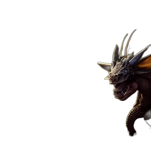 dragon, creature, animal, staff transparent PNG cut-out