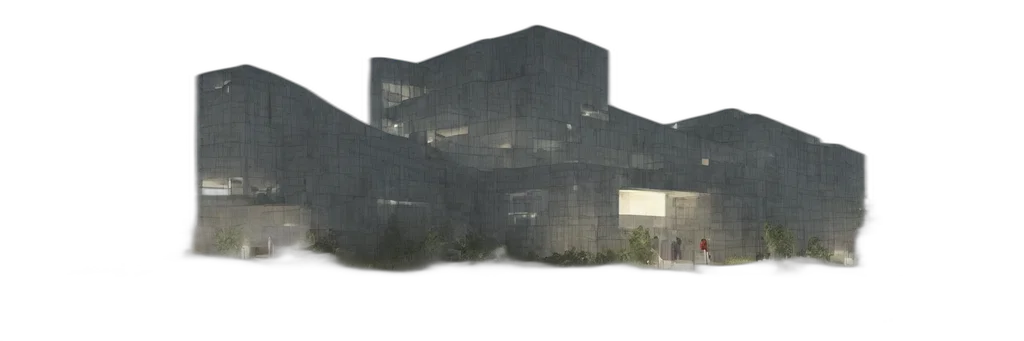 building, 3d render, concept art, photorealistic transparent PNG cut-out