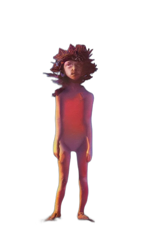 creature, dress, staff, robot transparent PNG cut-out