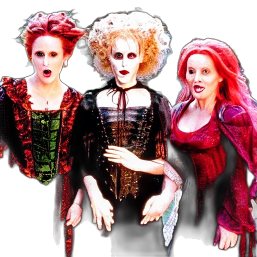concept art, photorealistic, hocus, pocus transparent PNG cut-out