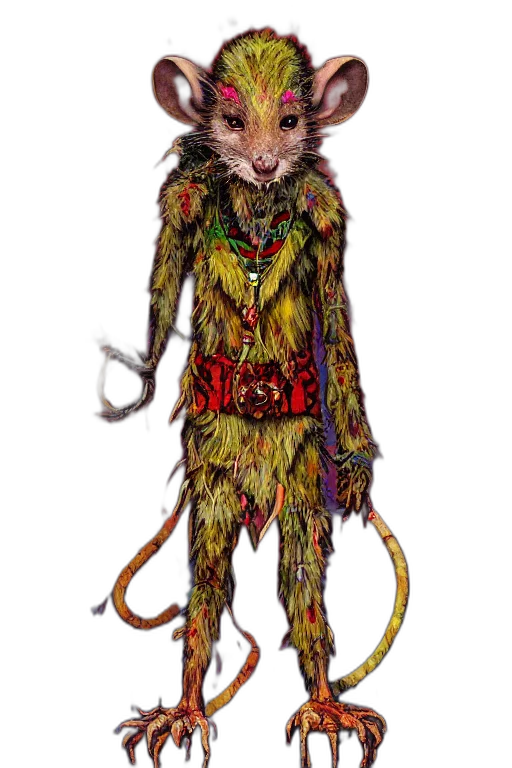 creature, animal, staff, jacket transparent PNG cut-out