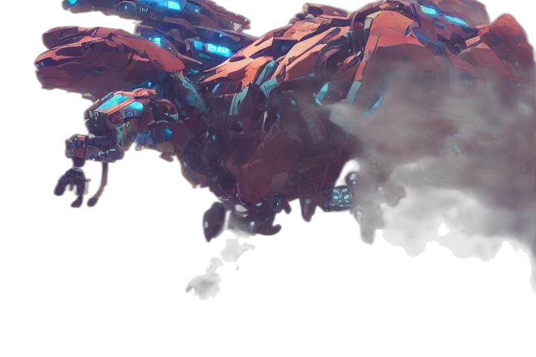 dragon, robot, weapon, sword transparent PNG cut-out