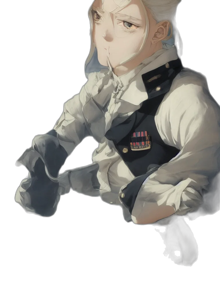 staff, jacket, weapon, robot transparent PNG cut-out