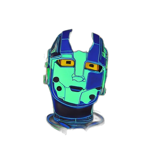 mask, robot, face, 3d render transparent PNG cut-out