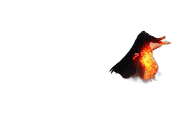 dragon, mask, hair, weapon transparent PNG cut-out