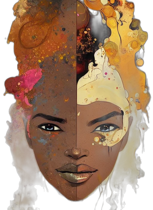 face, crown, concept art, comic book art transparent PNG cut-out