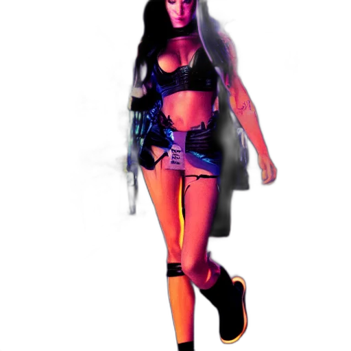 dress, concept art, 3d render, cyberpunk transparent PNG cut-out