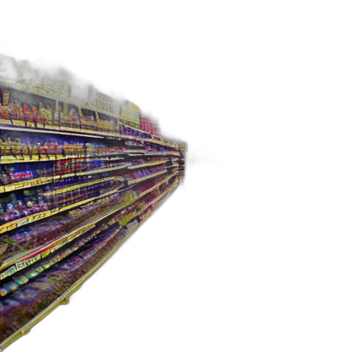 food, 3d render, supermarket, aisles transparent PNG cut-out