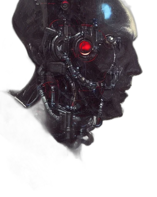 robot, mask, face, weapon transparent PNG cut-out