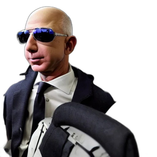 jacket, robot, staff, 3d render transparent PNG cut-out