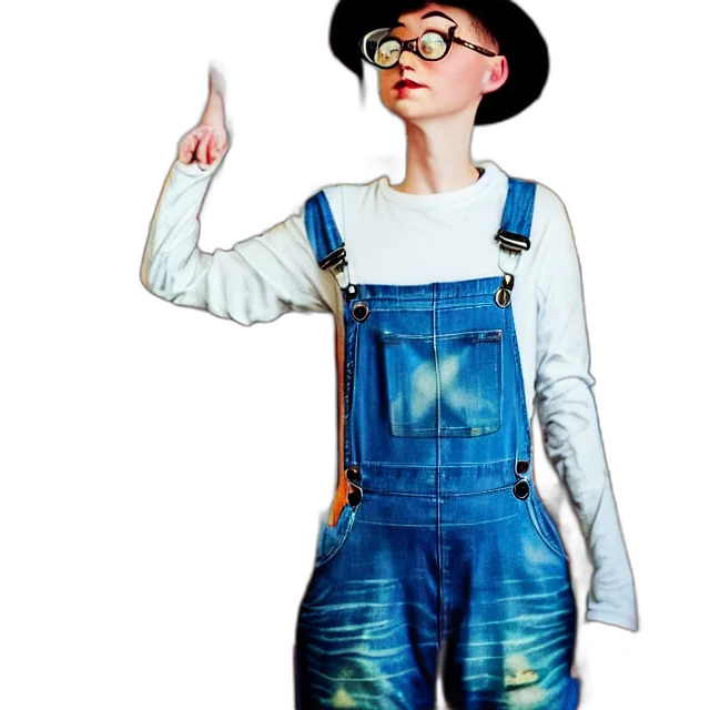dress, jacket, staff, robot transparent PNG cut-out