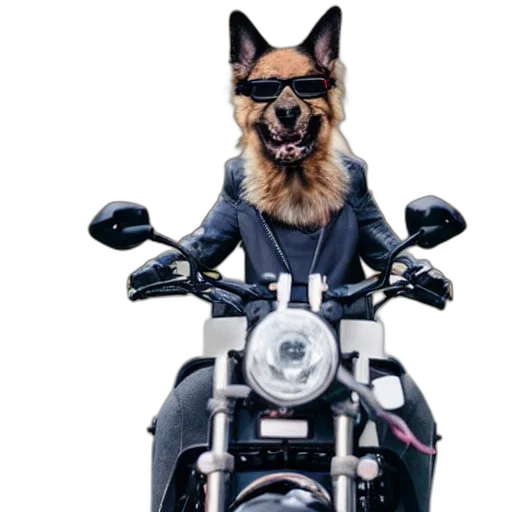 animal, jacket, car, photorealistic transparent PNG cut-out