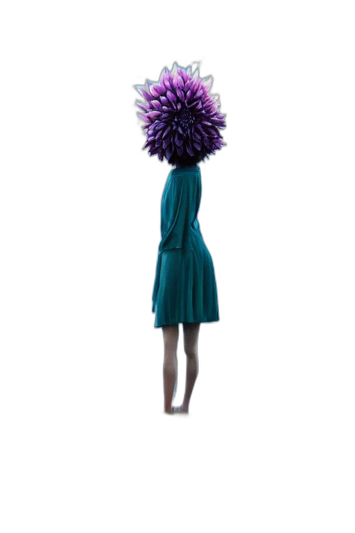 flower, dress, hat, hair transparent PNG cut-out