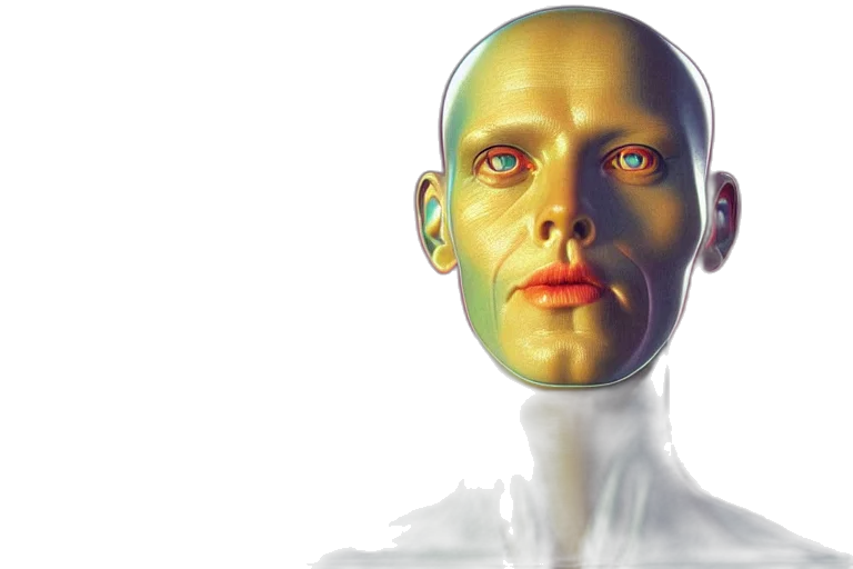 robot, face, mask, creature transparent PNG cut-out