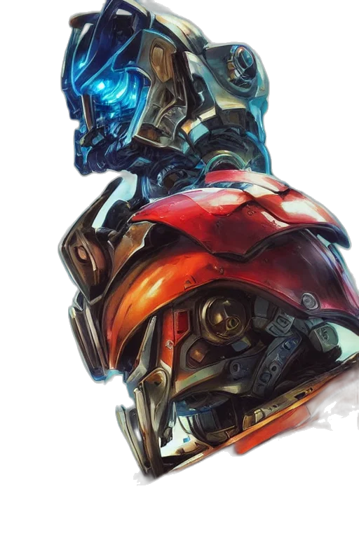robot, face, mask, weapon transparent PNG cut-out