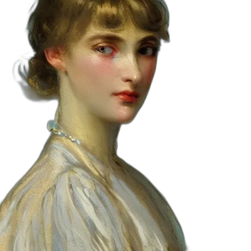 face, dress, staff, jewelry transparent PNG cut-out